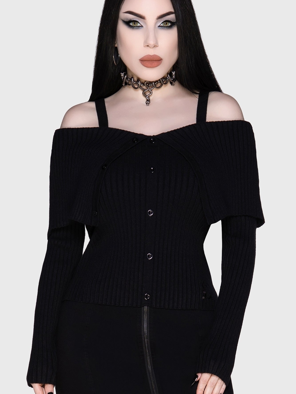 Killstar Shadow Empress Knit Top